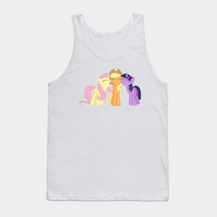 Fluttershy and Twilight nuzzling Applejack Tank Top